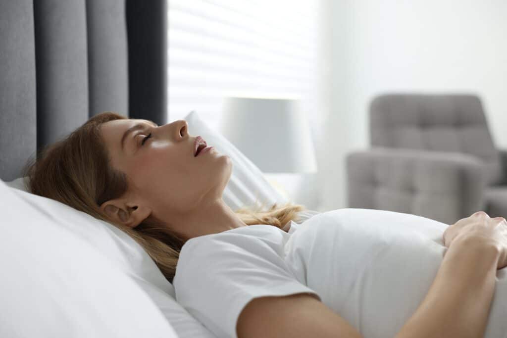 Woman snoring in New York City